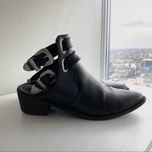 ASOS Leather Western Mules